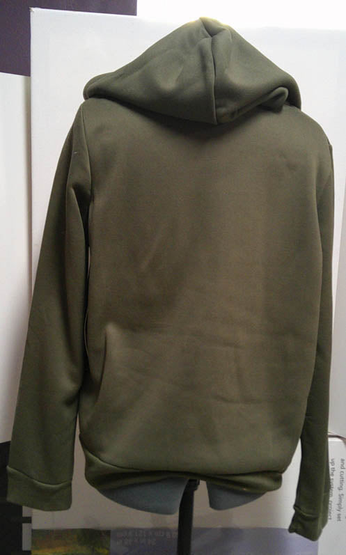 Brown one of a kind hooded sweatshirt with machine embroidered Ghost Host on front Size XL FREE SHIPPING