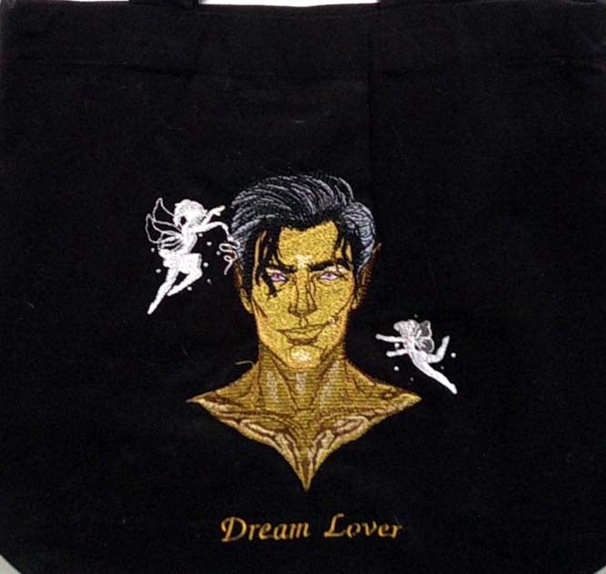 Black Dream Lover canvas tote bag