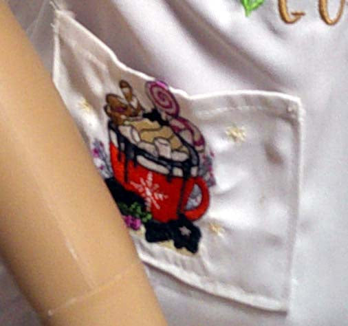 White child's cookie apron 6-7
