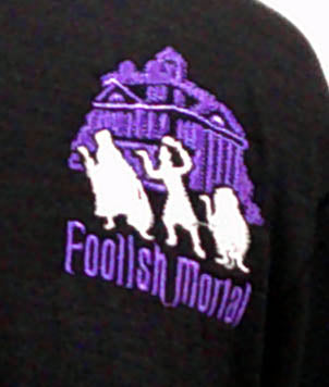 Black lightweight hooded one of a kind jacket with haunted house embroidery. Size M FREE SHIPPING