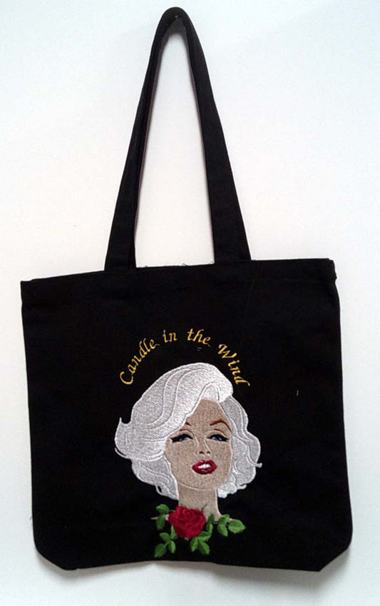 Beautiful lady black tote bag