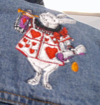 Repurposed one of a kind machine embroidered denim jacket.  Size M  FREE SHIPPING
