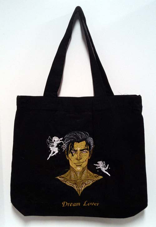 Black Dream Lover canvas tote bag