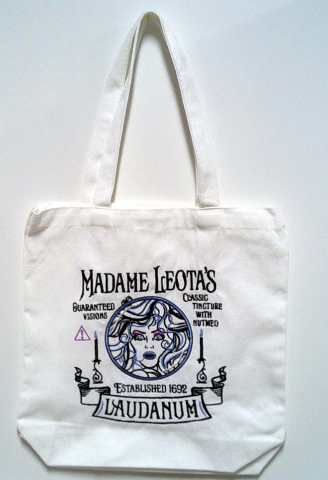 White fortune teller canvas tote bag
