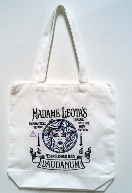 White fortune teller canvas tote bag