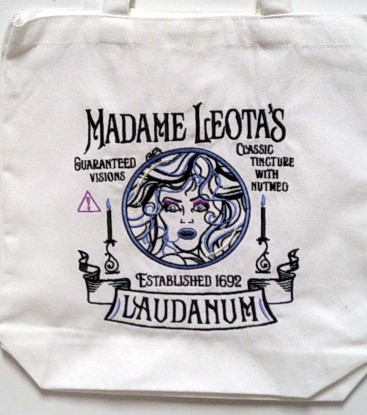 White fortune teller canvas tote bag