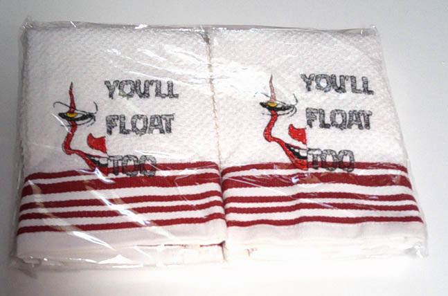 Scary clown kitchen towel set.  FREE SHIPPING