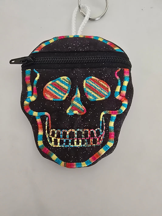 Skull keychain coin purse