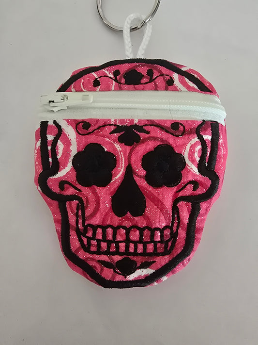 Sugar Skull keychain coin purse