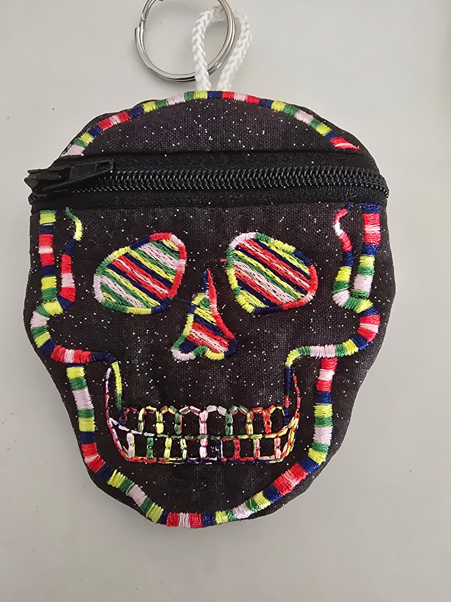 Skull keychain coin purse