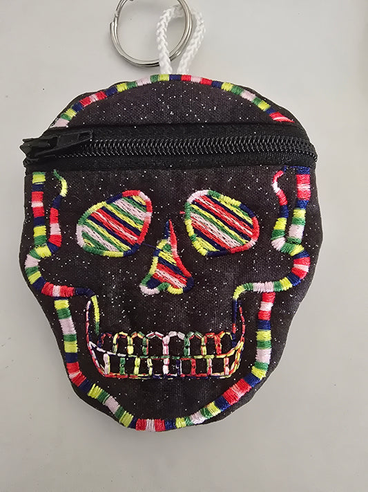 Skull keychain coin purse