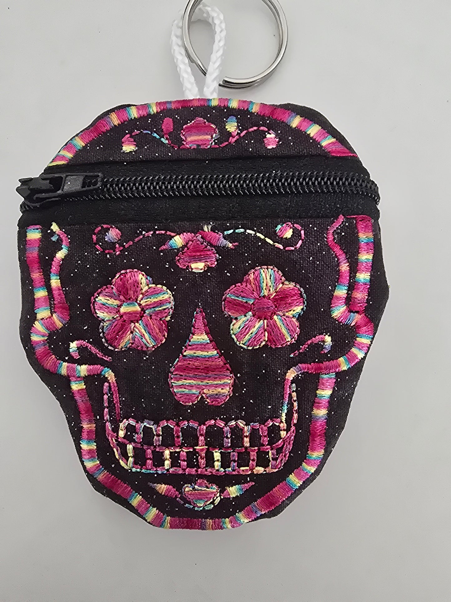 Sugar Skull keychain coin purse