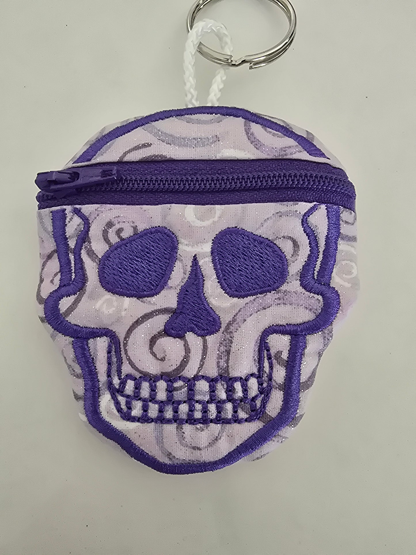 Skull keyring coin purse