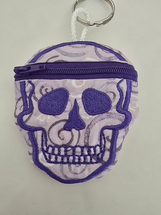 Skull keyring coin purse