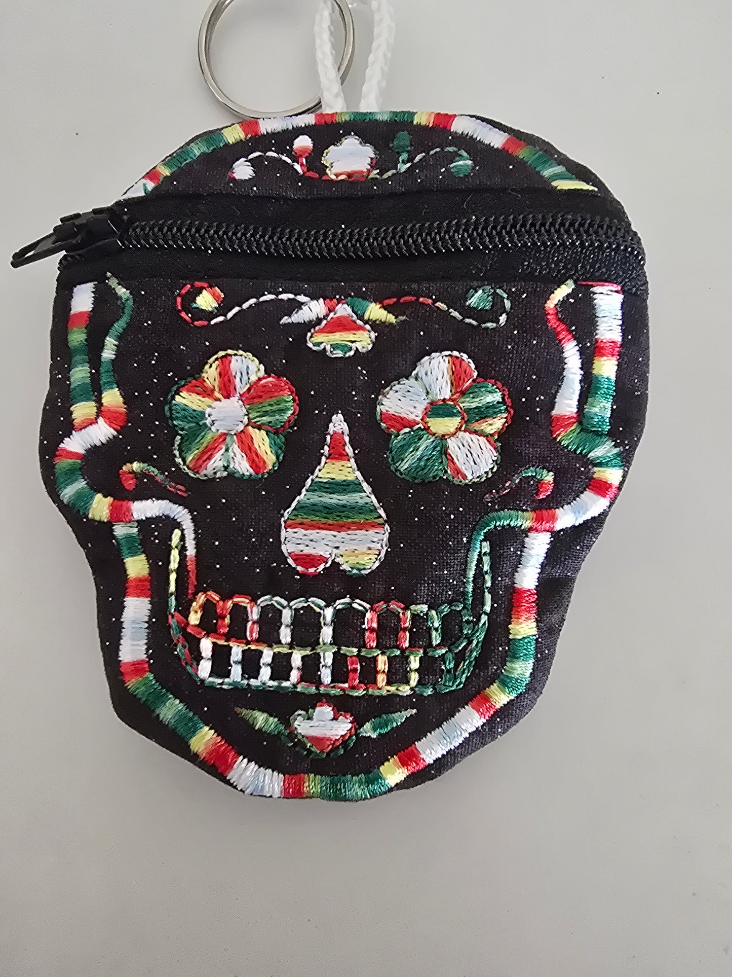 Sugar Skull keychain coin purse