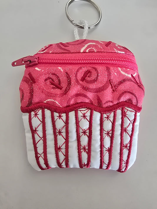 Cupcake keychain coin purse